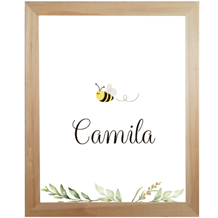 Cuadro de álamo natural Abeja. Bee Pers