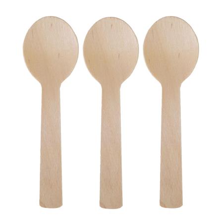 Cubierto bambu. Cuchara lisa chica 10u