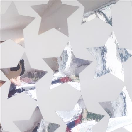 Vinilo estrellas met plateadas 12u