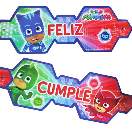 Banderín articulado Héroes en pijamas