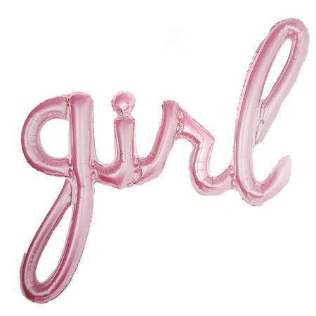 Globo GIRL rosa 90cm