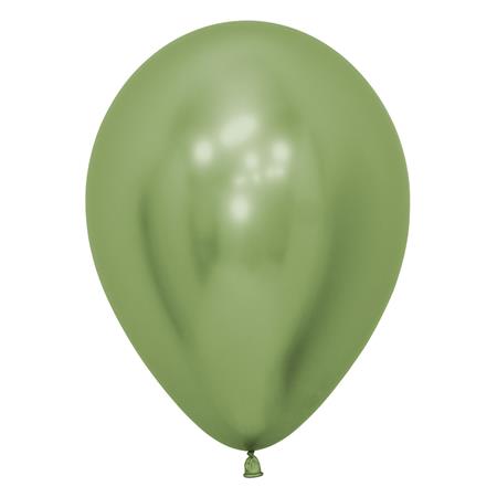 Globos lisos chrome verde oliva 6u