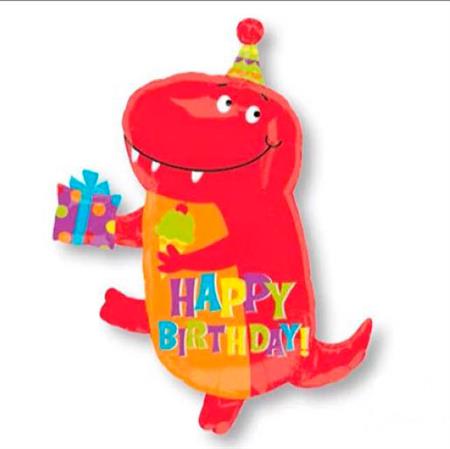 Globo dinosaurio Happy Birthday 80cm