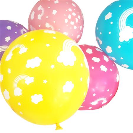 Globos nubes y arco iris 10u