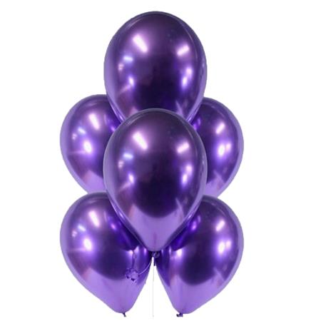 Globos lisos chrome violeta 6u