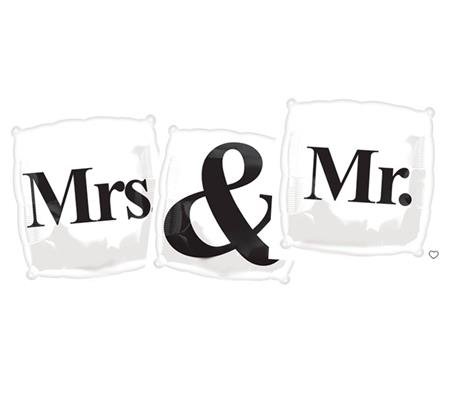 Globo cuadrado MR&Mrs Setx3 40cm Importados