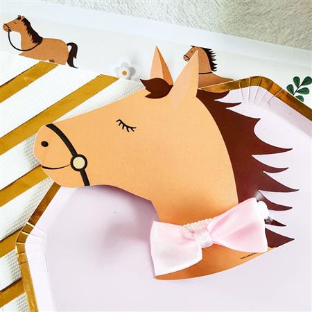 Tarjetitas con gomitas de pelo Caballo