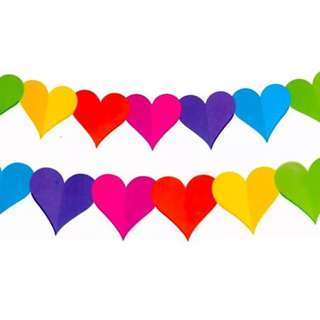 Guirnalda corazones de colores