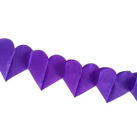 Guirnalda corazón violeta 3u