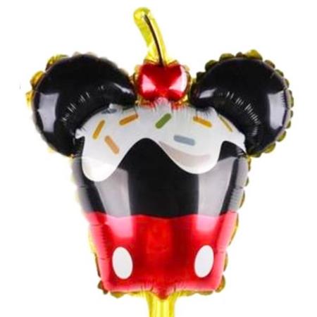 Globo Mickey Cupcake Rojo 30cm