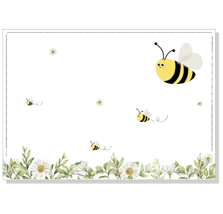 Individuales Abeja. Mod 2 Flowers 8u