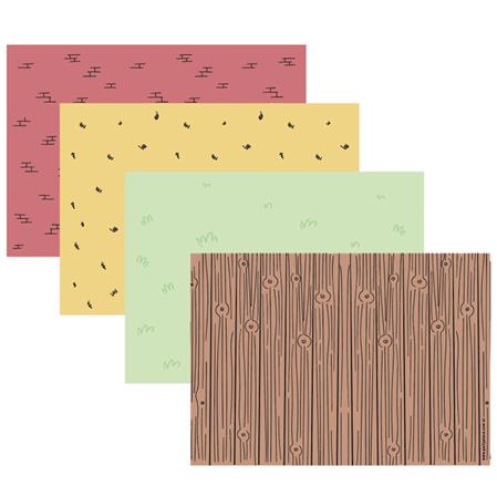 Individuales Los tres chanchitos Texturas 8u