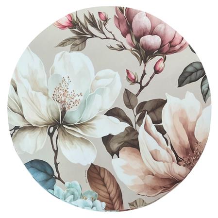 Individuales redondos Flowers 24u