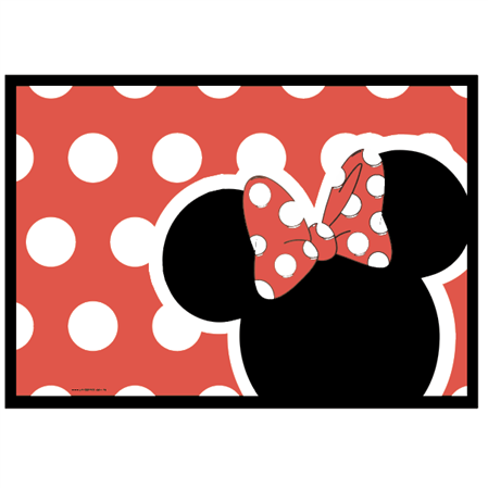 Individuales Minnie roja 8u