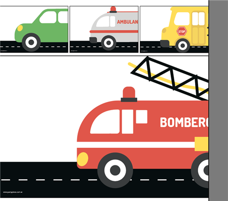 Individuales Autitos y transportes 8u