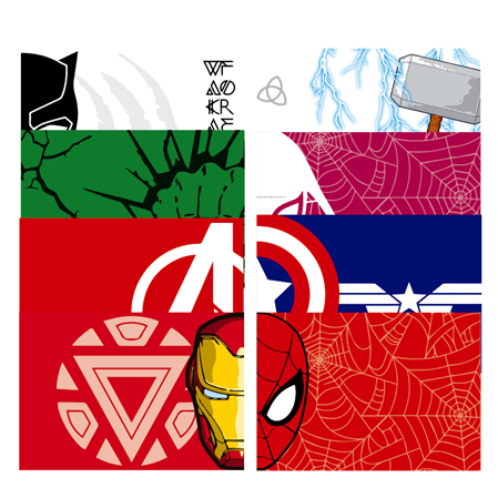 Individuales Avengers Marvel 8u