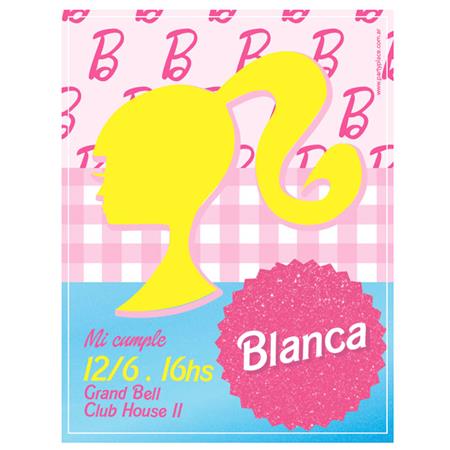 Invitación Barbie. Mod.1 Pers