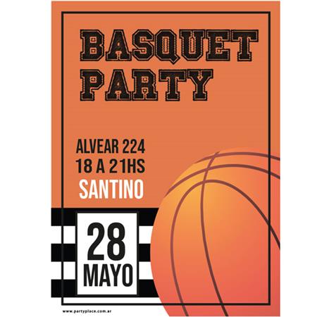 Invitación Basquet. Pers