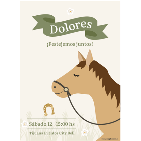 Invitación Caballos. Pers