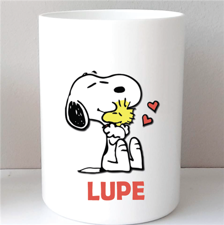 Lapicero/vaso Snoopy sublimado. Pers