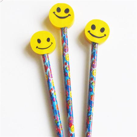 Lápiz con goma emoticones