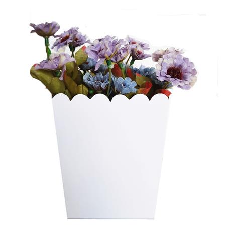 Maceta flores lilas