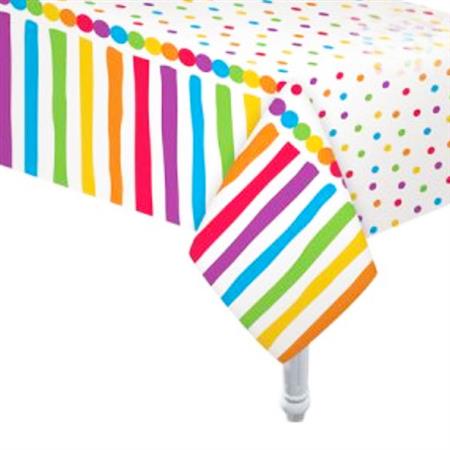 Mantel plastico rayas multicolor