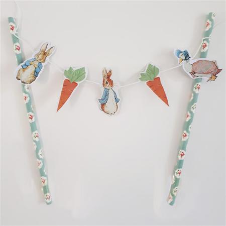 Mini banderín torta Peter Rabbit