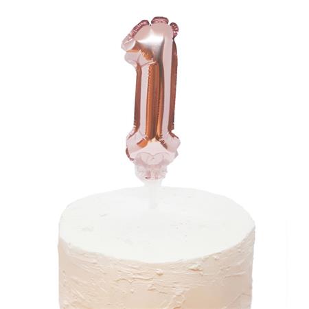 Globo Nro. mini para torta rose numero 2, 0