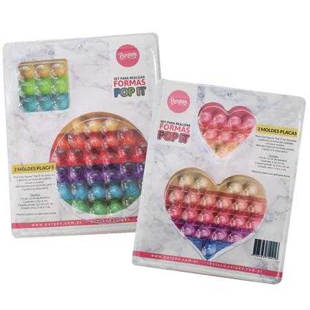 Molde para chocolates. Pop it (2 placas)
