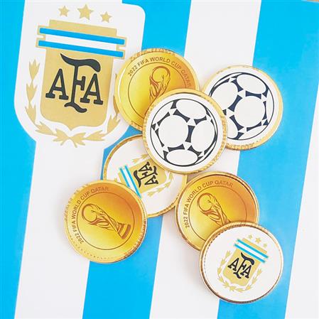Monedas de chocolate Argentina Campeon 10u