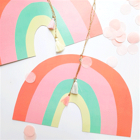 Adorno colgante reversible Pastel Rainbow
