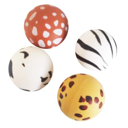 Pelotitas saltarinas grandes animal print 4u