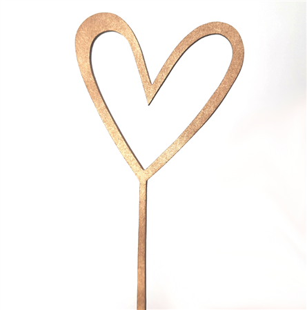 Cake Topper corazon fibrofacil