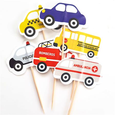 Pinches formitas autitos y transportes 12u