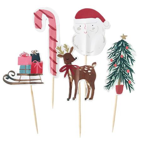 Toppers troquelados Navidad Chic 12u