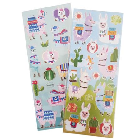 Stickers en plancha surtidas Llama 1u