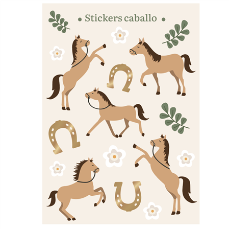 Stickers plancha Caballos 16s 1u