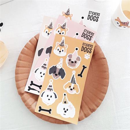 Stickers en planchitas DOGS 6u