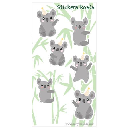 Stickers en planchitas Koala 6u