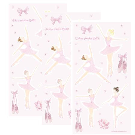 Stickers en planchitas Ballet 6u