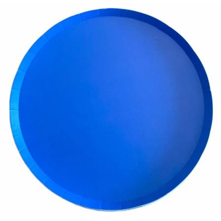 Plato flat redondo azul 10u