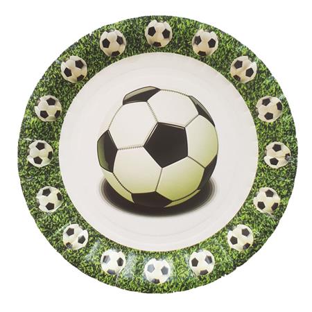 Plato forma pelota Futbol con pasto 10u