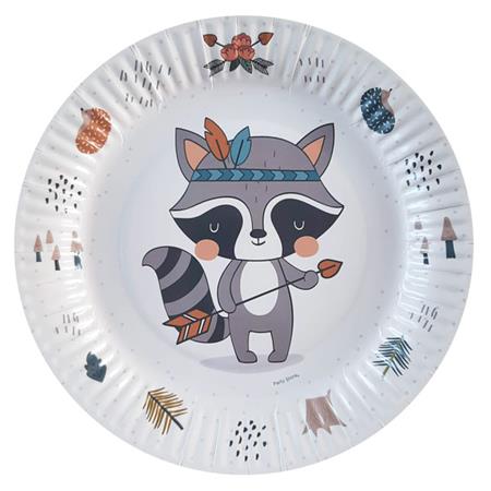 Plato redondo Mapache 6u