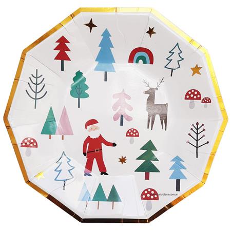 Plato octogonal Festive 10u
