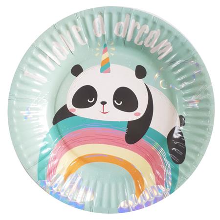 Plato forma osito panda con iris 6u
