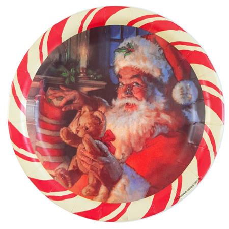 Plato navidad Papa Noel Vintage 10u