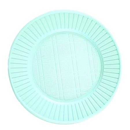 Plato plástico chico aguamarina 50u