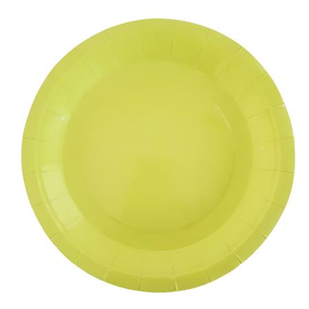Plato redondo gde. liso verde manzana 8u