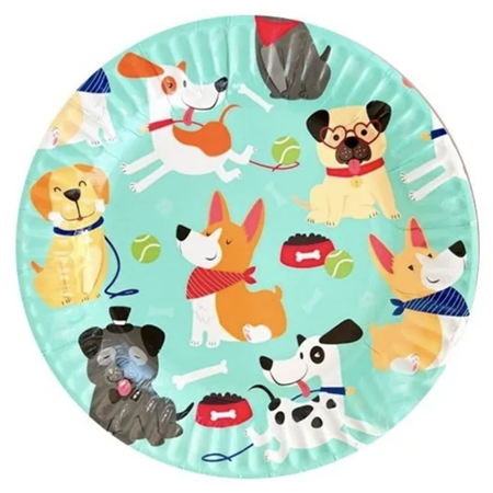 Plato redondo perritos 6u